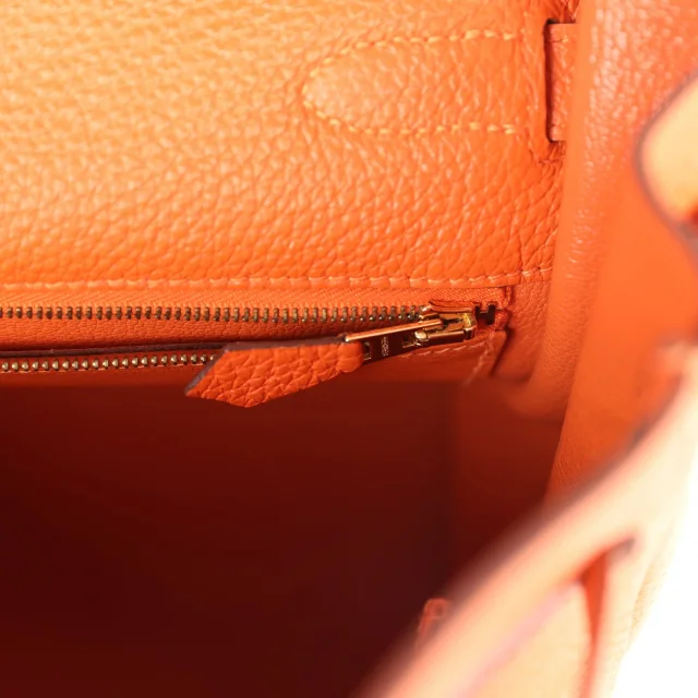 Hermès Kelly Retourne 35 Orange Togo Gold Hardware in Orange Togo leather from Madison Avenue Couture, photo 9 of 9