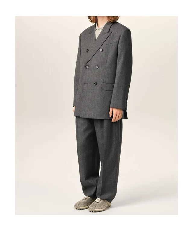 Ami Paris Grey double breasted wool blazer, photo 6 of 7 from SENSER