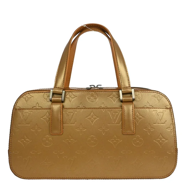 Louis Vuitton 2003 Gold Monogram Mat Shelton MM Handbag M55177 in Gold Leather from AMORE Vintage Tokyo
