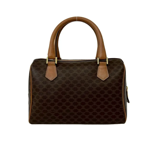 Celine Macadam Triomphe Leather 2way Shoulder Bag in Brown Leather from LuxUness, photo 3 of 13