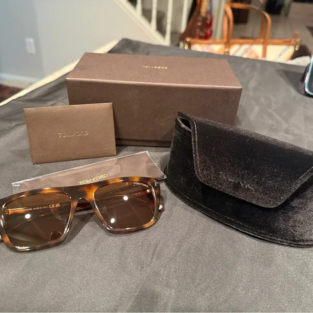Tom Ford Aslan Ft1175 53e Blonde Havana/Brown Square Sunglasses in brown|red|neutral from Poshmark