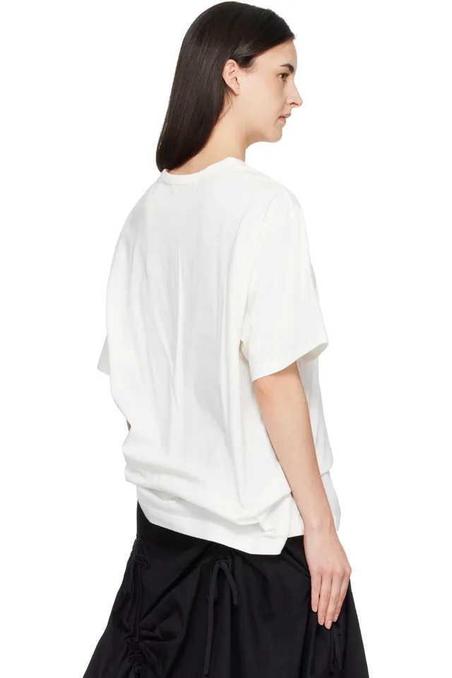 YOHJI YAMAMOTO Off-White 'La Révolution' Short Sleeve T-shirt, photo 3 of 4 from SSENSE