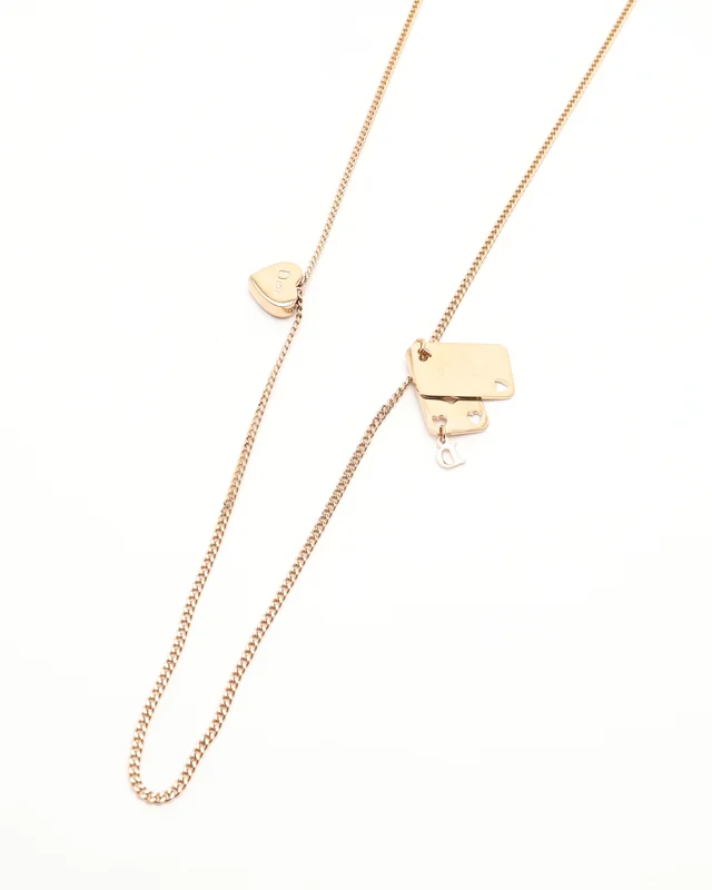 Dior Cards Heart Long Necklace in Silk from A Retro Tale, photo 3 of 4