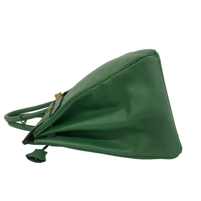 Hermès Birkin40 Cuir Chevre Mysore in Green Calfskin from LuxUness, photo 5 of 10