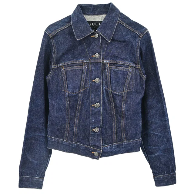 Gucci 1998 Denim Jacket Indigo #40 in Denim from AMORE Vintage Tokyo