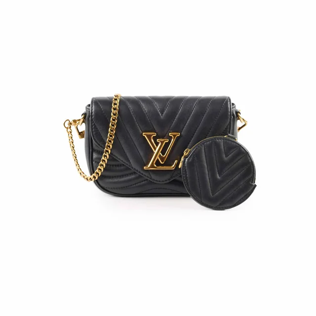 Louis Vuitton New Wave Multi-Pochette Black in Black Leather from The Purse Affair