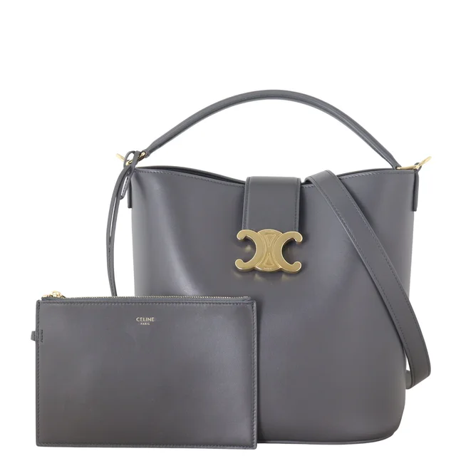 Celine Louise Triomphe Bucket Bag Medium in Calfskin from Luxe.It.Fwd