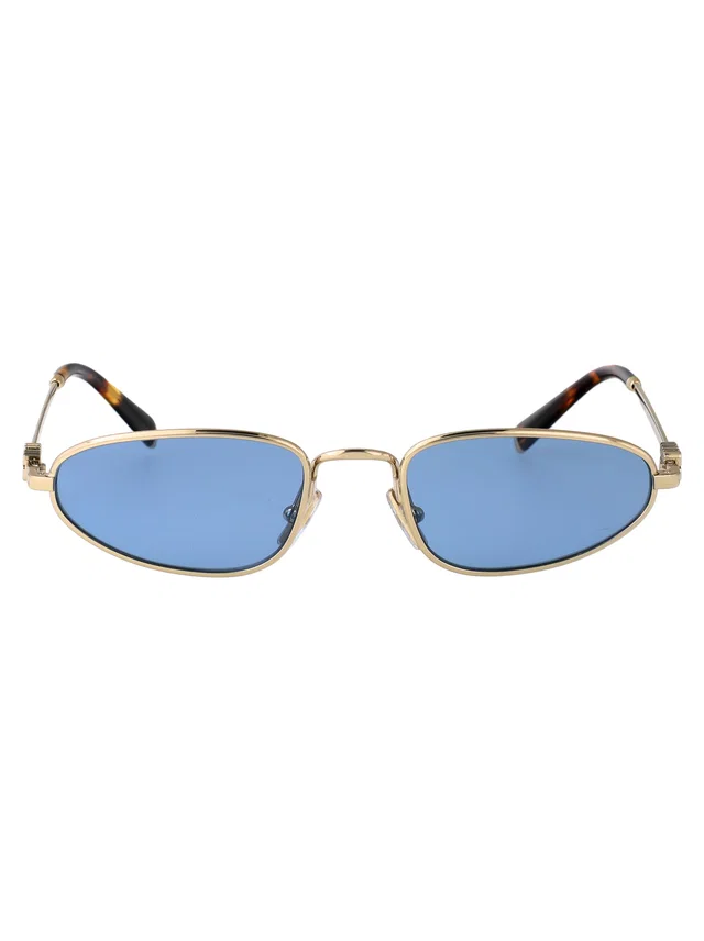 Miu Miu 0mu Metal Frame Sunglasses — Gold in Gold from HEWI