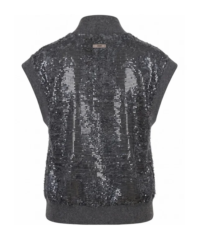 Peserico sequin-embellished sleeveless jacket, photo 2 of 2 from SENSER
