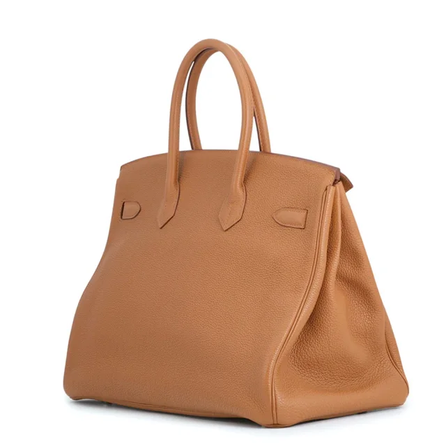 Hermès Birkin Officer Gold/Jaune Ambre Togo Leather Swift Leather Size 35 in Yellow Togo leather from GALLERY RARE, photo 2 of 16