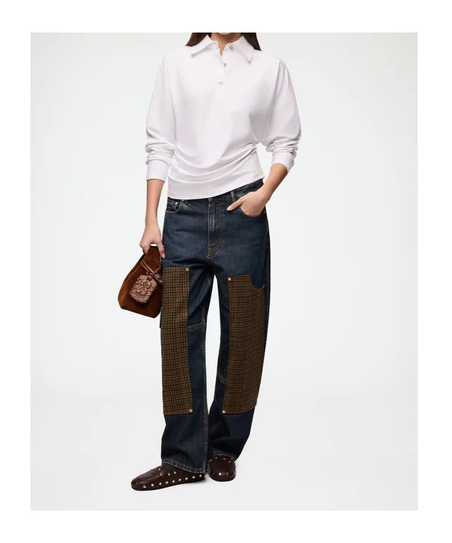 Ganni Polo Shirt in White Jersey, image 1 of 1 from SENSER