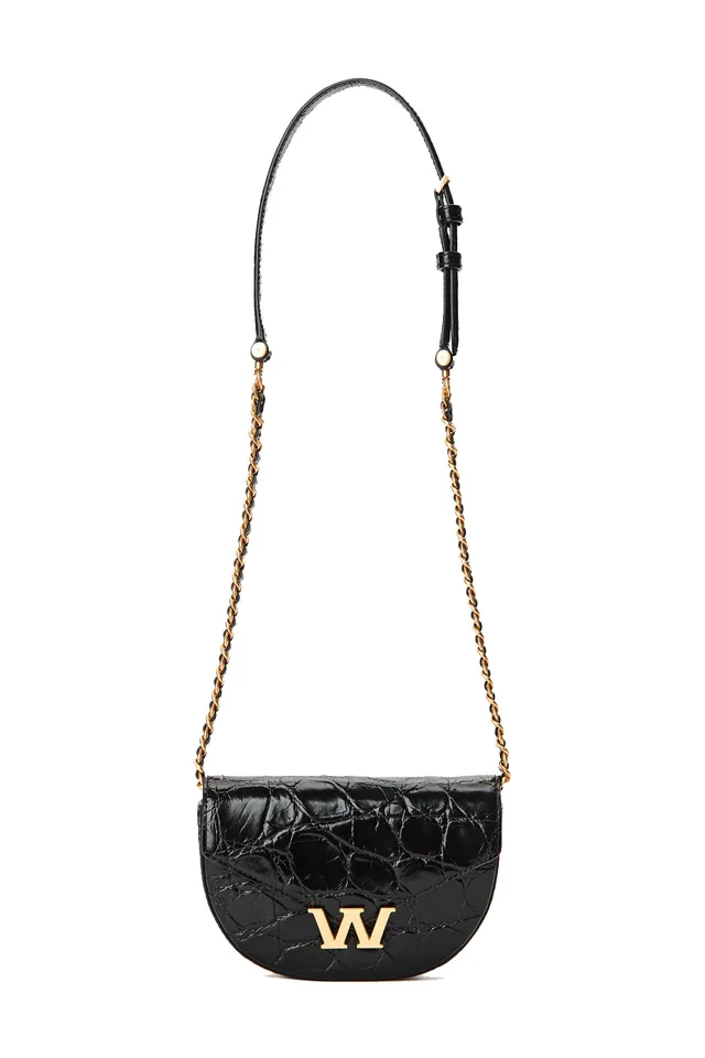 Alexander Wang Legacy Satchel Crossbody, Croc Black from Cultstatus, photo 1 of 1