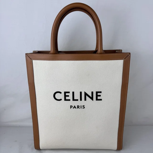 Celine Vertical Cabas Bag in Canvas, Leather, Metal from Reowned, photo 2 of 2