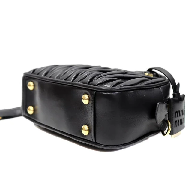 Miu Miu Arcadi Matelasse Bag Leather Black in black Leather from Poshmark, photo 3 of 10