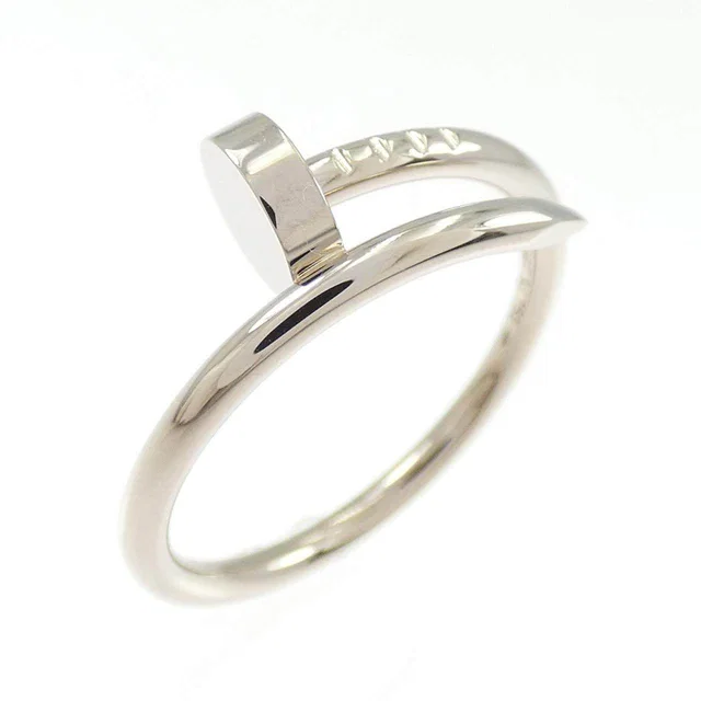 Cartier Juste Un Clou Small 750 White Gold Ring Size 13 in White from LuxUness