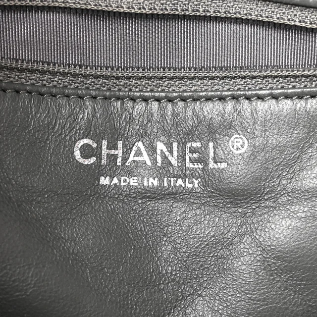 Chanel Aged Calfskin Quilted Large Reissue Camera Case Grey in Grey Calfskin from FASHIONPHILE, photo 6 of 10