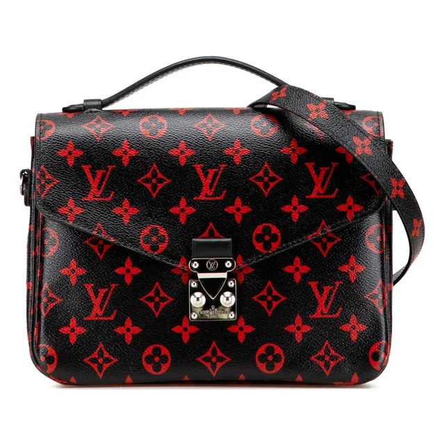Black Louis Vuitton Monogram Infrarouge Pochette Metis Satchel in Black Coated canvas from Designer Revival