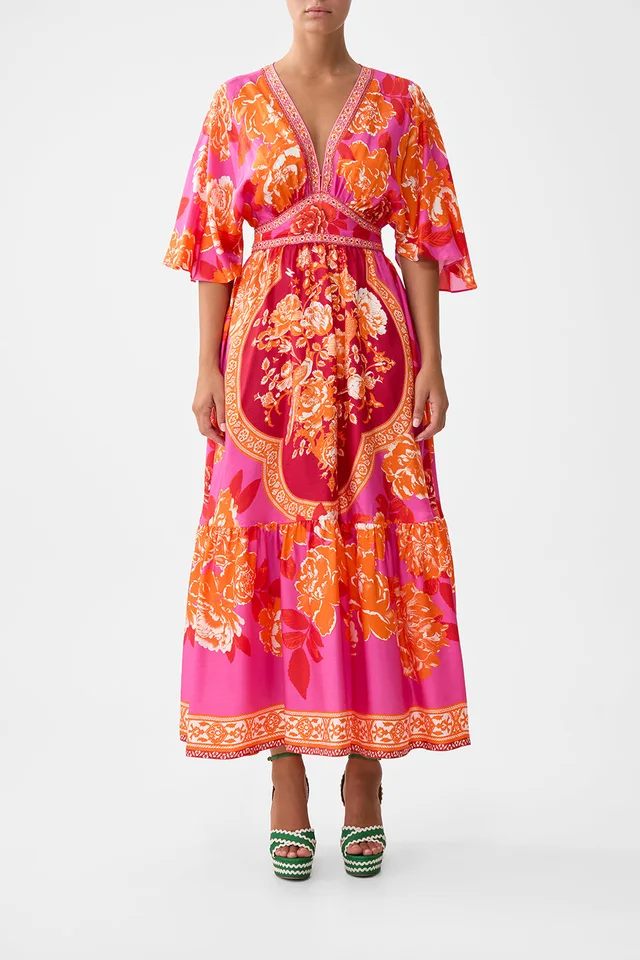 Camilla eBoutique WAISTED DRESS WITH HEM RUFFLE TILES OF TÜRKIYE from CAMILLA, photo 1 of 1