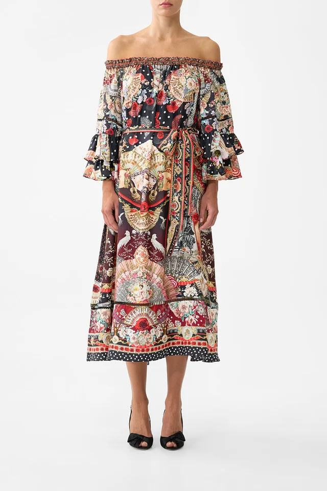Camilla eBoutique OFF SHOULDER MIDI DRESS WITH FRILL SLEEVE DAUGHTERS OF DUENDE from CAMILLA, photo 1 of 1