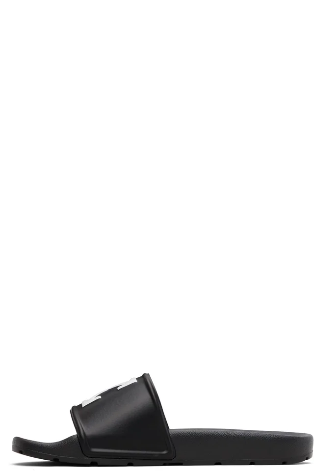 Off-White Black Arrow Slide Sandals, photo 3 of 5 from SSENSE