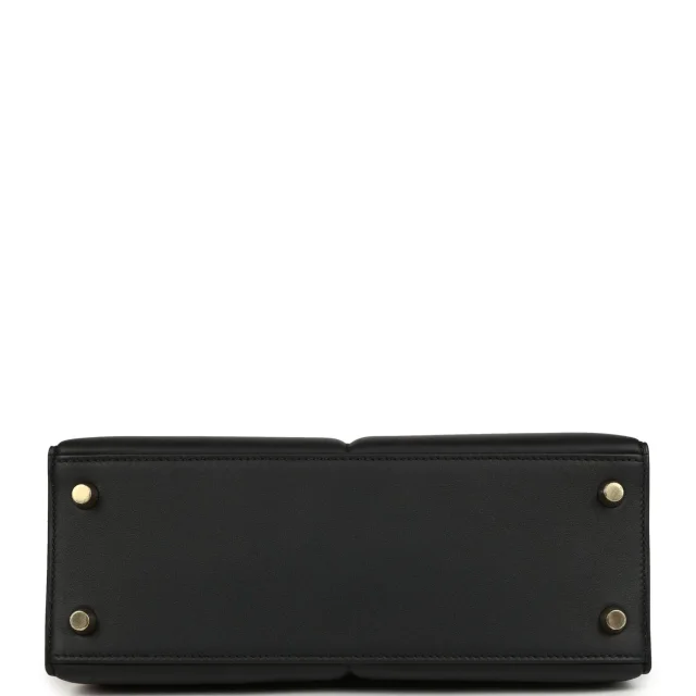 Hermès Padded Kelly Sellier 25 Black Swift Gold Hardware in Black Swift leather from Madison Avenue Couture, photo 6 of 9