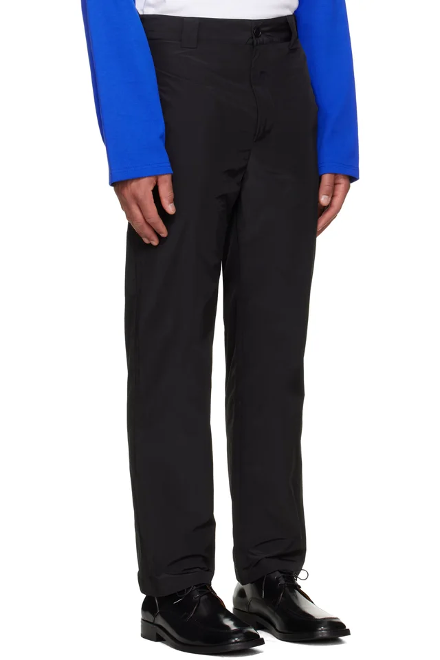 LII Black Straight Fitted Active Trousers, photo 2 of 4 from SSENSE