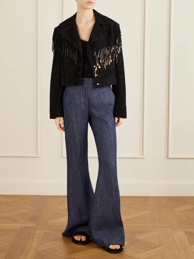 GABRIELA HEARST Nur open-knit silk and cashmere-blend top in Black, photo 2 of 2 from NET-A-PORTER (Canada)
