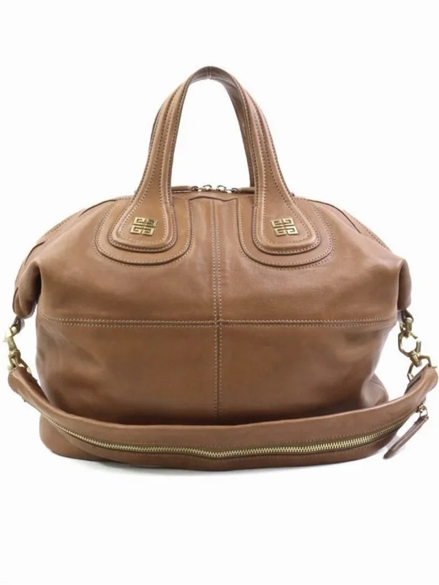 Givenchy Brown Leather Satchel With Gold-Tone Hardware in brown|neutral Leather from Poshmark