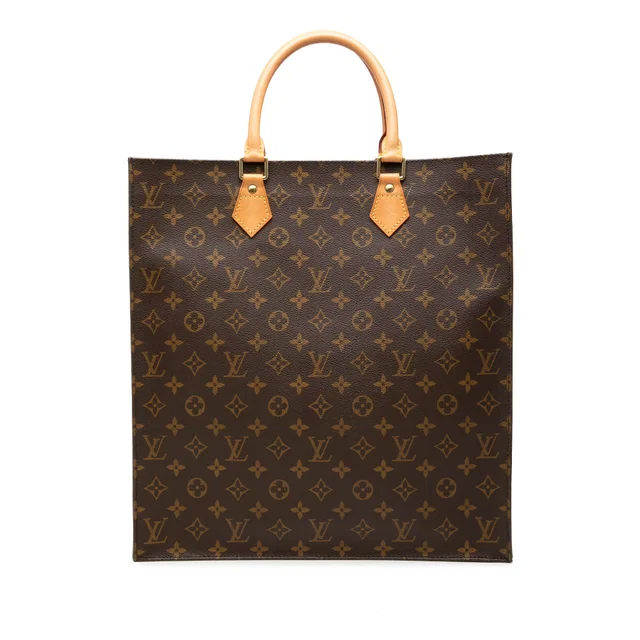 Brown Louis Vuitton Monogram Sac Plat Tote Bag in Brown Coated canvas from Designer Revival