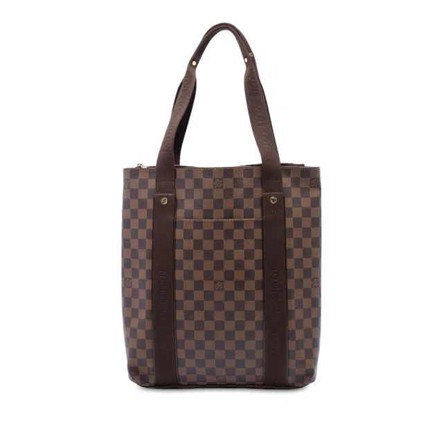 Brown Louis Vuitton Damier Ebene Cabas Beaubourg Tote Bag in Brown Canvas from Designer Revival