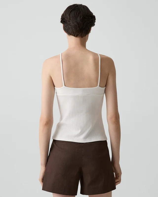 Theory Camisole Tank Top in Stretch Rib, photo 4 of 6 from Theory