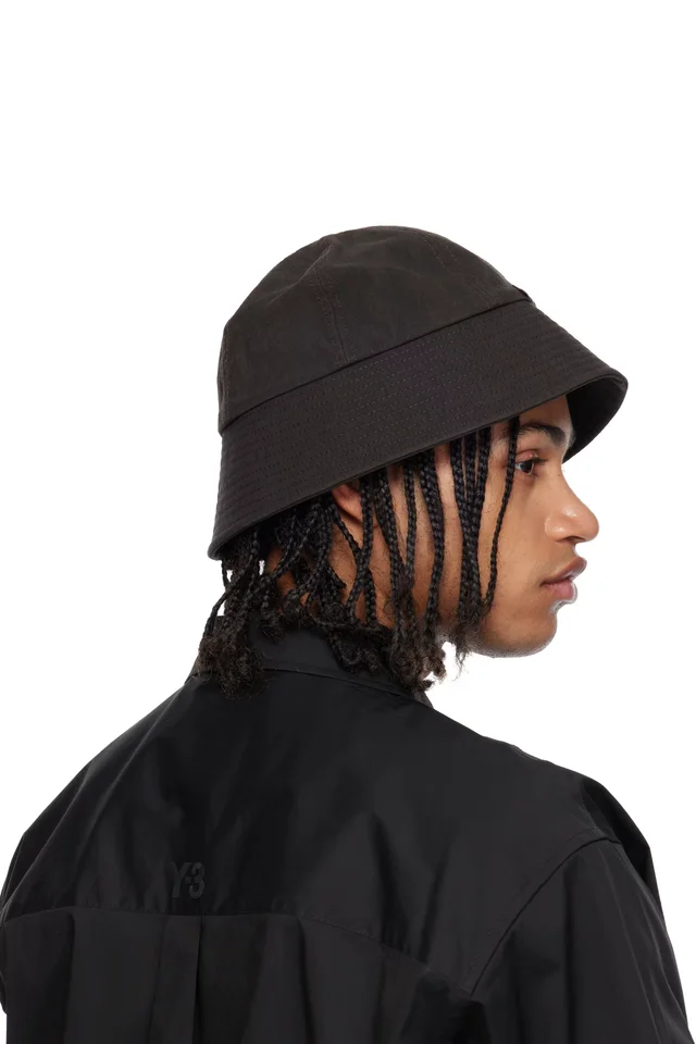 Comme des Garçons Homme Brown Garment Dyed Oxford Bucket Hat, photo 3 of 3 from SSENSE