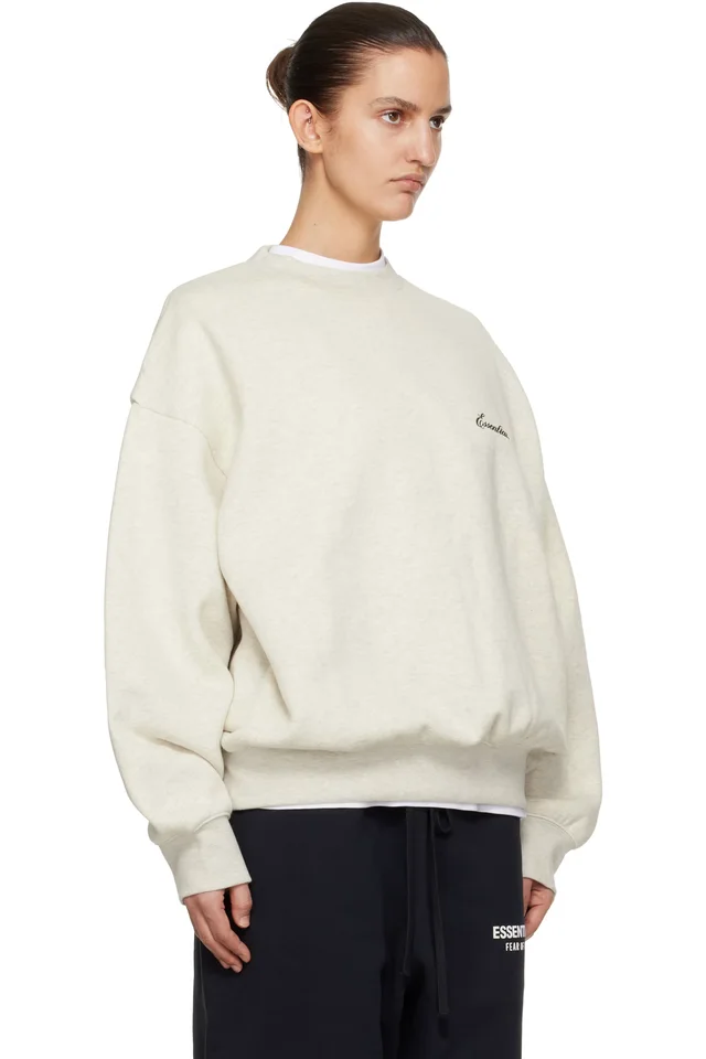 Fear of God ESSENTIALS Off-White Classic Crewneck Sweatshirt, photo 2 of 4 from SSENSE