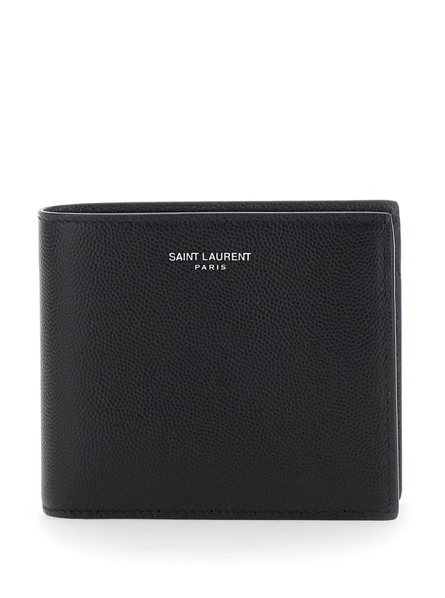Saint Laurent Wallet — Black Calfskin Leather in Black Calfskin from HEWI