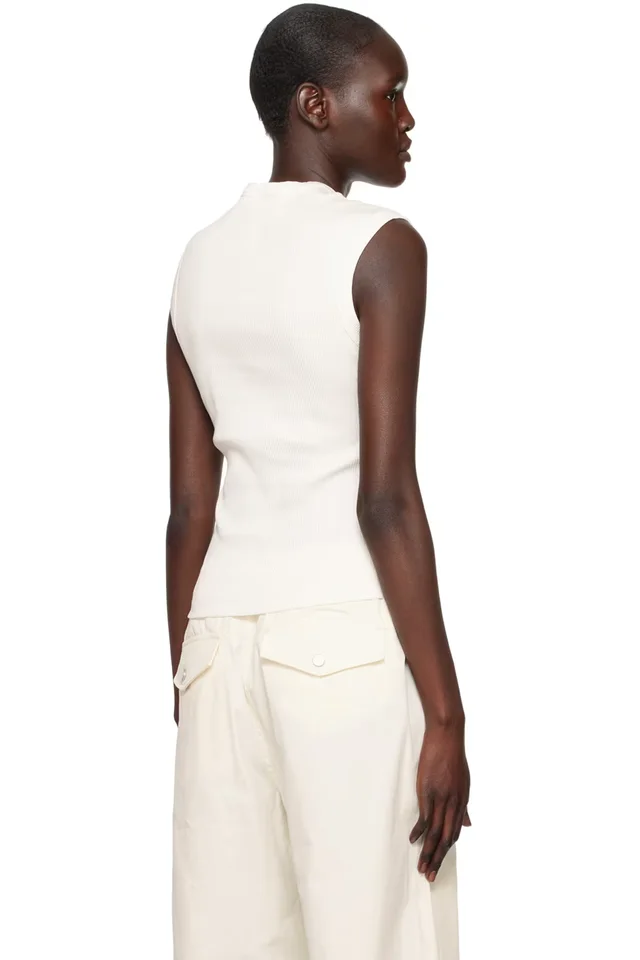 Dion Lee White Split Hem Corset Tank Top, photo 3 of 4 from SSENSE