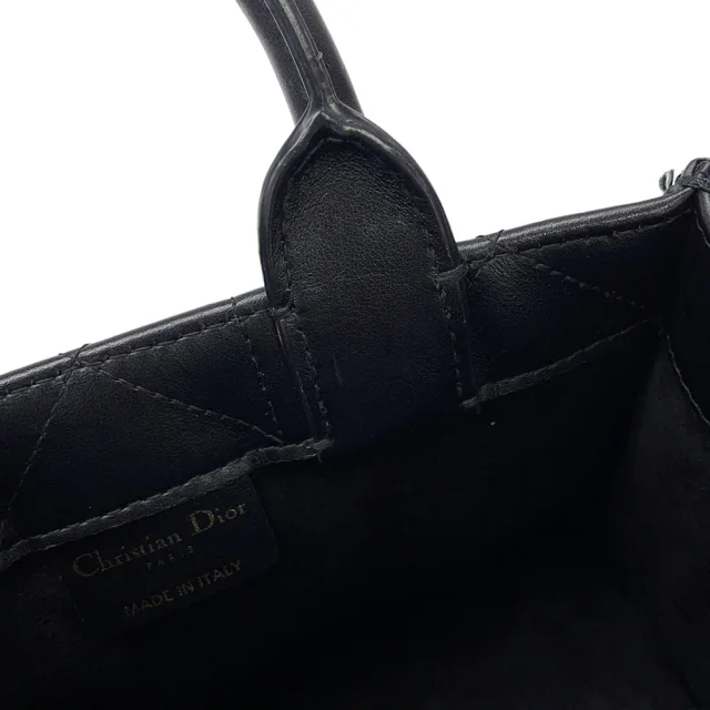 Dior Book Tote Mini Macro Cannage BlackS5573OWHP Calf Leather in Calfskin from GALLERY RARE, photo 7 of 17