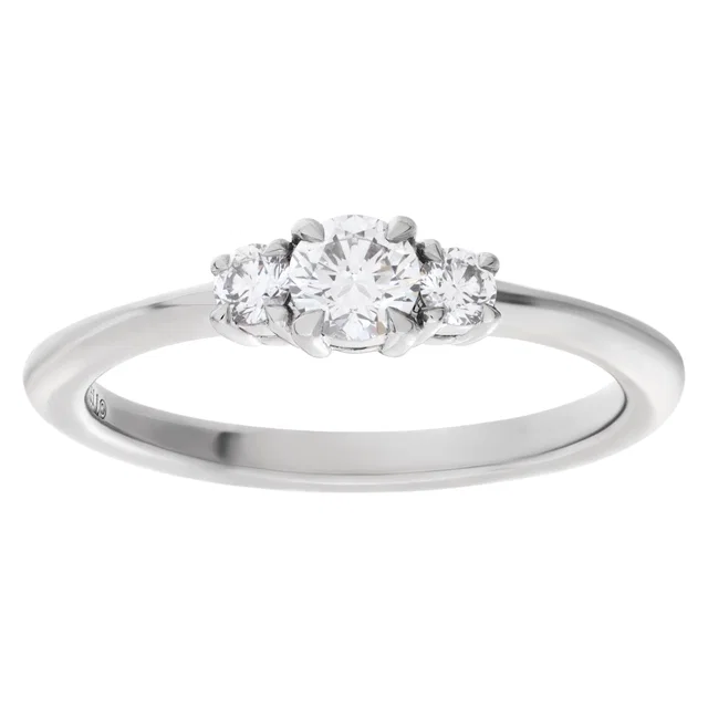 Tiffany & Co. 3 Stone Diamond Ring in Platinum from Gray And Sons