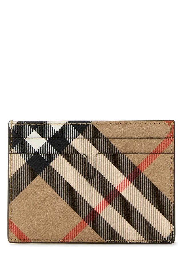 Burberry Sandon Card Case — Beige Polyurethane Polyester Cotton Cases in Beige Woven leather from HEWI