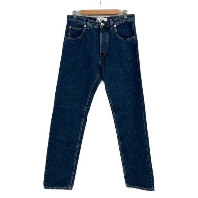 Loewe Jeans L Blue Full Length Button 48 in Blue from The Reluxe