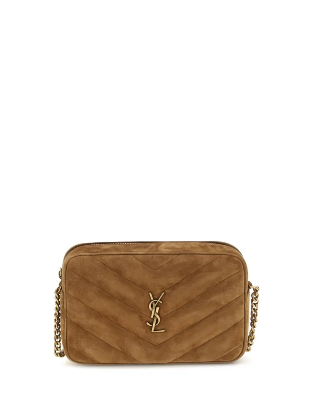 Saint Laurent Camera Loulou Shoulder Bag — Brown Calf Leather Bos Taurus in Brown Calfskin from HEWI