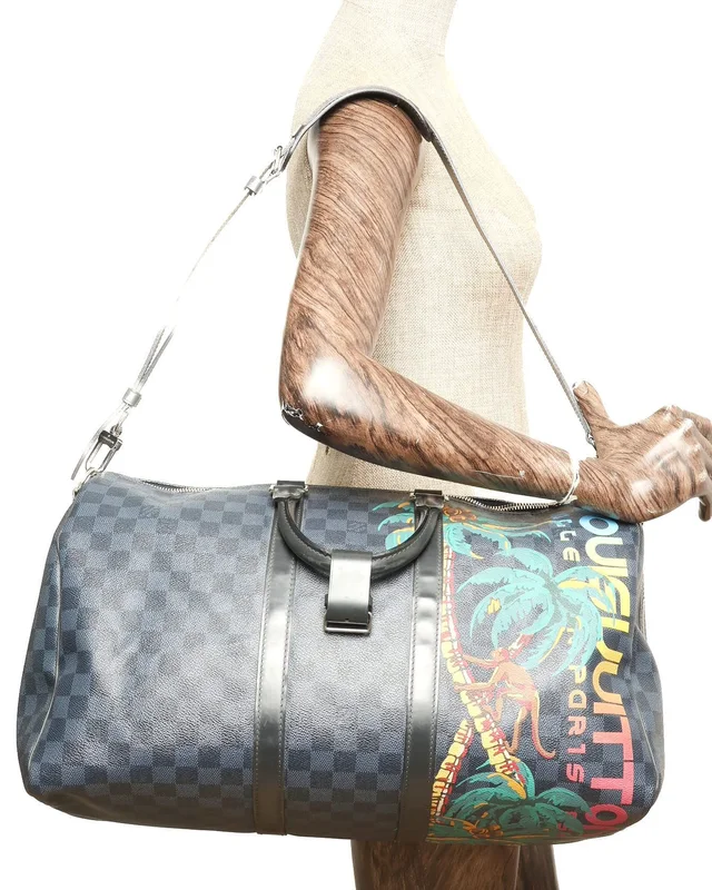 Louis Vuitton Damier Cobalt Keepall Bandoulière 45 Jungle Bag in Canvas from A Retro Tale, photo 8 of 8