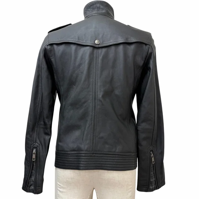 Burberry Black Label Sheepskin Calf Leather Jacket in Black Calfskin from LuxUness, photo 2 of 2