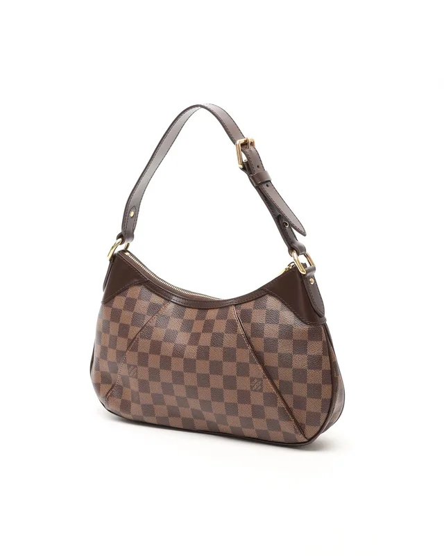 Louis Vuitton Damier Ebene Thames PM Shoulder Bag in Brown Leather from A Retro Tale, photo 3 of 9