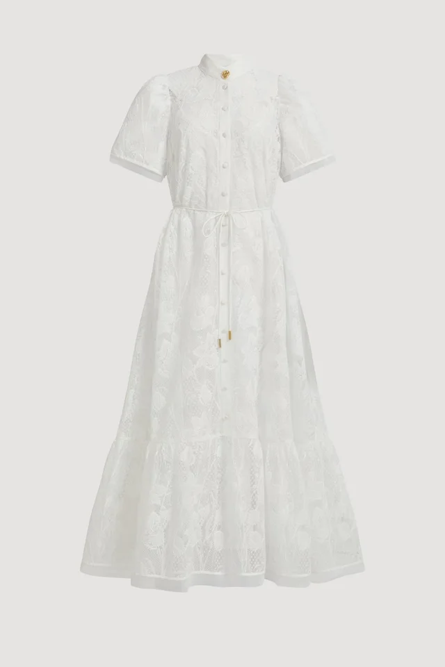 AJE Pippa Lace Midi Dress in White from Aje, photo 1 of 1