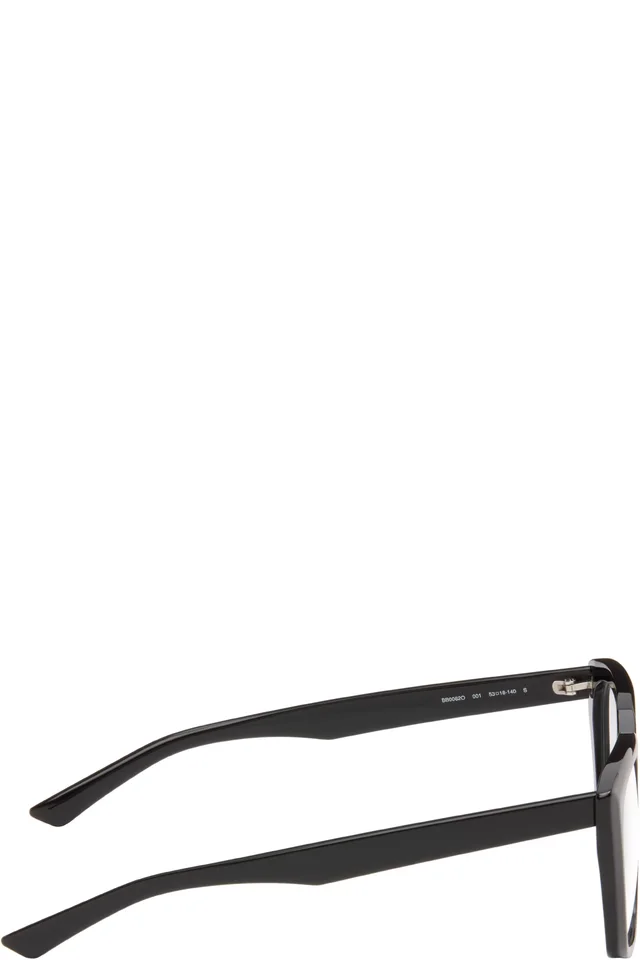 Balenciaga Black Cateye Optical Frame Glasses, photo 2 of 4 from SSENSE