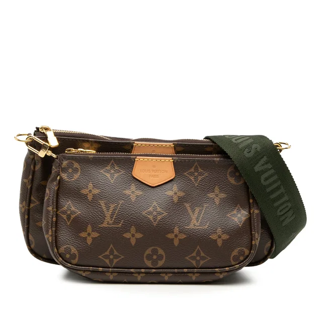 Brown Louis Vuitton Monogram Multi Pochette Accessoires Satchel in Brown Coated canvas from Designer Revival