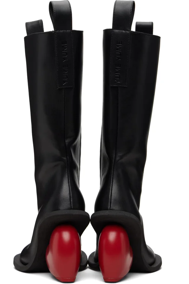 YUME YUME Black Love Tall Boots, photo 2 of 5 from SSENSE