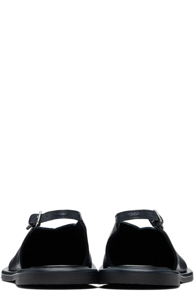 Studio Nicholson Navy Paley Leather Loafers, photo 2 of 5 from SSENSE