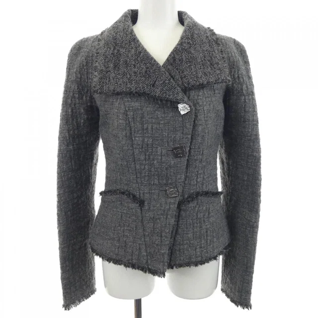 Chanel Jacket Gray in Grey from The Reluxe