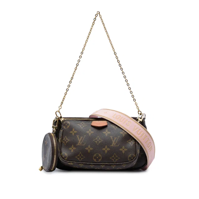 Brown Louis Vuitton Monogram Multi Pochette Accessoires Satchel in Brown Coated canvas from Designer Revival